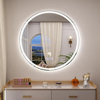 BEAUTYPEAK 40x40 LED Round Bathroom Mirror by BEAUTYPEAK
