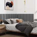 IFNOW Upholstered Wall Mounted Headboard, 3D Soundproof Wall Panels Peel and - Image 4