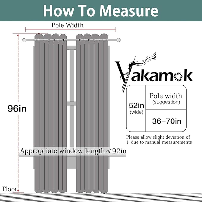 Yakamok 100% Blackout Curtains Thermal Insulated Curtain Panels - Image 8