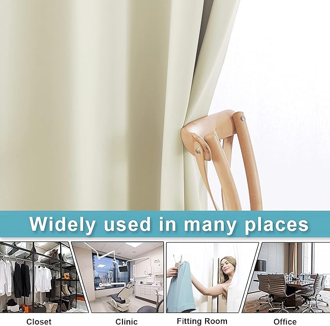 RYB HOME Blackout Curtains Room Divider, Total Privacy Wall Divider Screens - Image 5