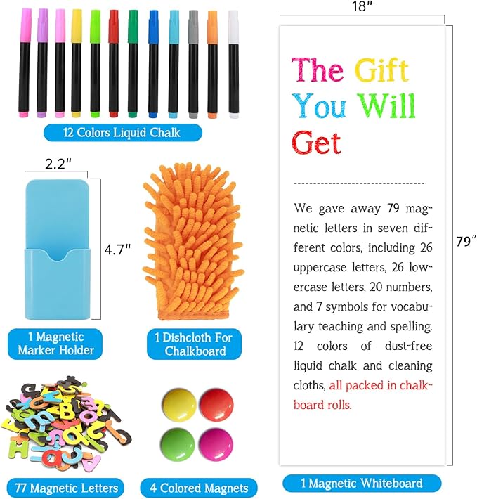 Magnetic Whiteboard Contact Paper 79"x18" Adhesive Magnetic Dry Erase White - Image 2
