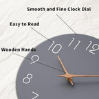 Mosewa Large Wall Clock 16 Inch Gray Modern Silent Non Ticking Battery Operated - Image 9