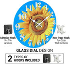 Large Sunflower Decor Wall Clocks, Waterproof Glass Wall Clock - Image 7