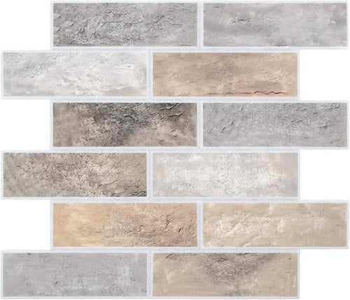 16-Pack 3D Faux Brick Acoustic Wall Panels, 11.8" x 11.8" PET Soundproof & by premiumqualitypeelandsticktile
