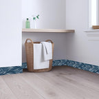 Blue Abstract Wallpaper Border 196x4 Inch Peel and Stick Wall Border Modern - Image 4