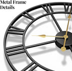 Cuspin 20 Inch Wall Clock Large Clock Battery Operated - Image 3