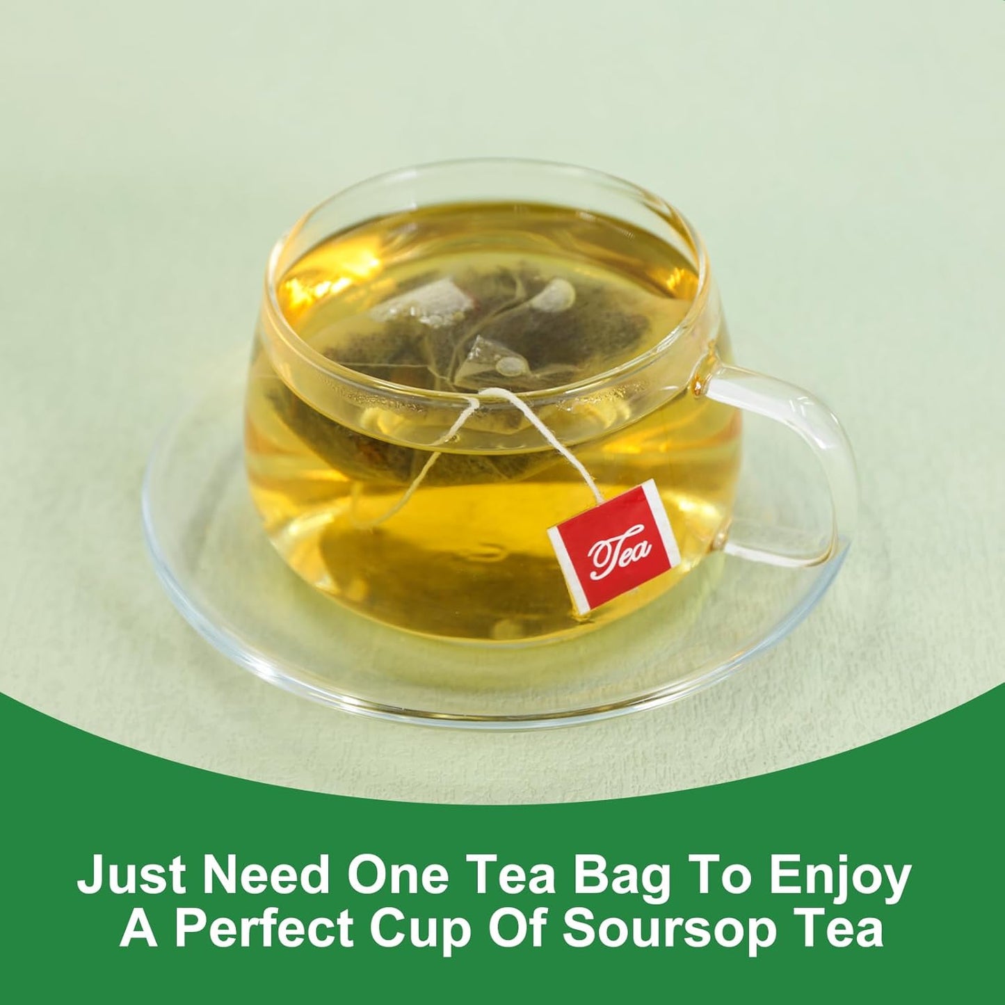 TEARELAE - Soursop Leaves Tea - 1.5g x 50 Count - 100% Pure Soursop Graviola Leaves Tea Bag - Country of Origin Thailand - Support Digestion & Rich In Nutrients