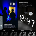 KOSUMOSU Wall Clock 15" 3D LED Digital Clock - Image 2
