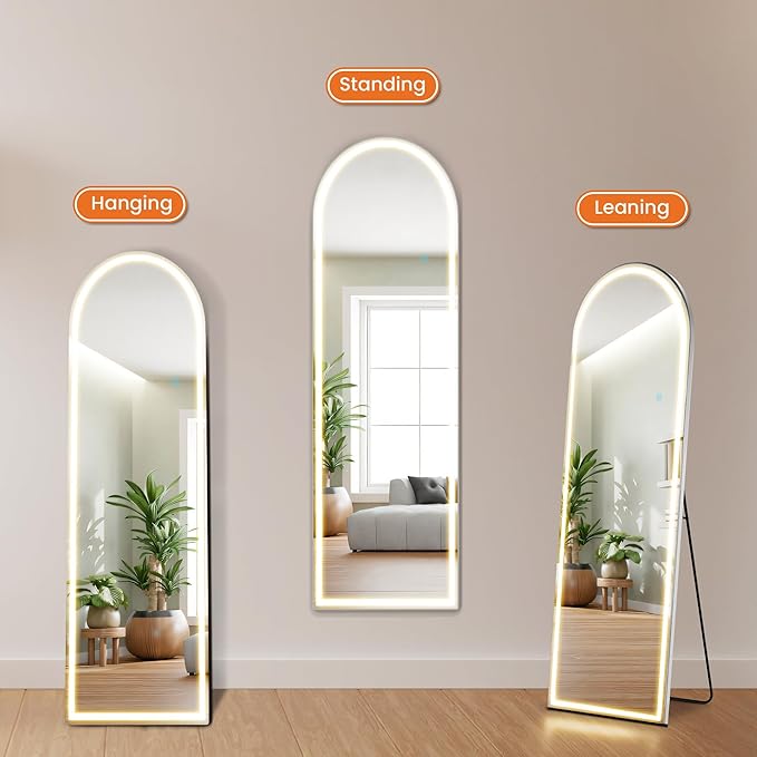 Sweetcrispy Arched LED Full Length Mirror - Image 5