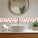 HOMETITUTE Wallpaper Border Peel and Stick Wall Border Strawberry Fruit Theme - Image 7