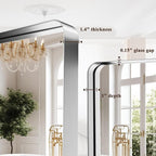 55"x 30" Silver Bathroom Mirror - Image 5