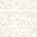 Peel and Stick Wallpaper Boho Wall Paper Geometric Beige and White Contact by Fiula