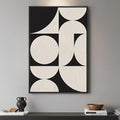 Framed Black and White Abstract Wall Art, Large Modern Canvas Prints Paintings by Cuspin