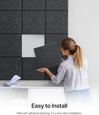 18 Pack Soundproof Wall Panels Self-Adhesive, Square Sound Proof Foam Panels - Image 6