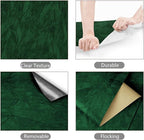 Yenhome 24"X393" Green Velvet Wallpaper Stick and Peel Vintage Green Wallpaper - Image 6