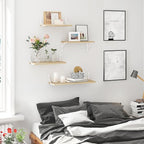 YGEOMER Floating Shelves for Wall, Different Sizes Natural Wood Wall Shelves - Image 2