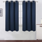 LEMOMO Navy Blackout Curtains/38 x 54 Inch Length/Set of Two Panels Grommet by Lemomo
