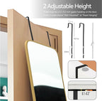 SCWF-GZ 57x16 Door Hanging Full Length Mirror, Floor Stand Wall Mounted Metal - Image 7