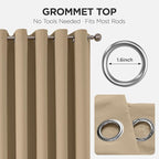 Joydeco Blackout Patio Sliding Door Curtains 72 Inches Long, Grommet Privacy - Image 9