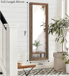 AAZZKANG Hanging Mirror Full Length Vintage Large Mirrors Wooden Framed 58"x20" - Image 2