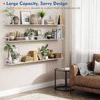 Harwaya White Floating Book Shelves - Image 4