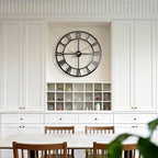 Vantic 32 Inch Large Wall Clock, Roman Numeral Metal Oversized Wall Clocks - Image 8