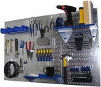 Wall Control Pegboard Organizer 4 ft. Metal Pegboard Standard Tool Storage Kit by Wall+Control