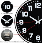 Modern Silent Wall Clock, 10inch Non-Ticking Analog Battery Operated Clock - Image 6