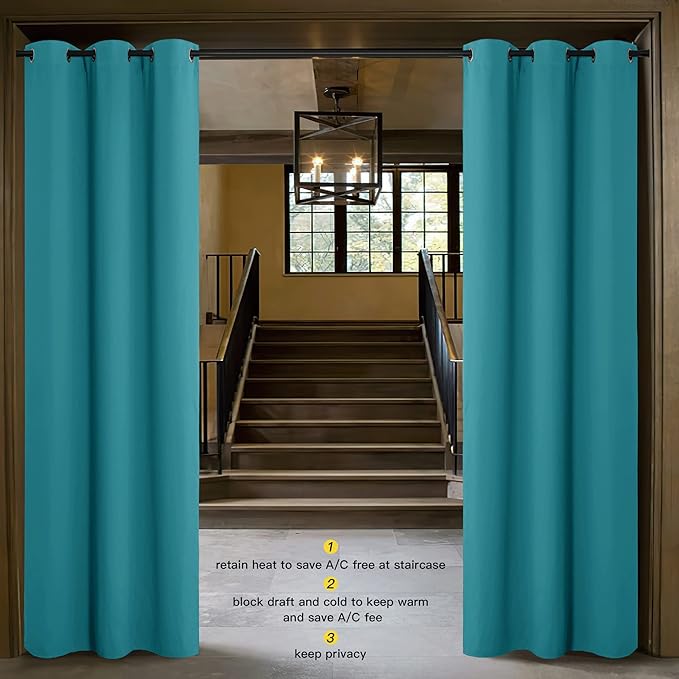 NICETOWN Door Screen Cover for Air Conditioner Room, Insulated Faux Accordion - Image 2