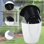 Yungyan 20 Sets 5" Self Watering Hanging Planter White Lazy Flower Pots Plastic - Image 4