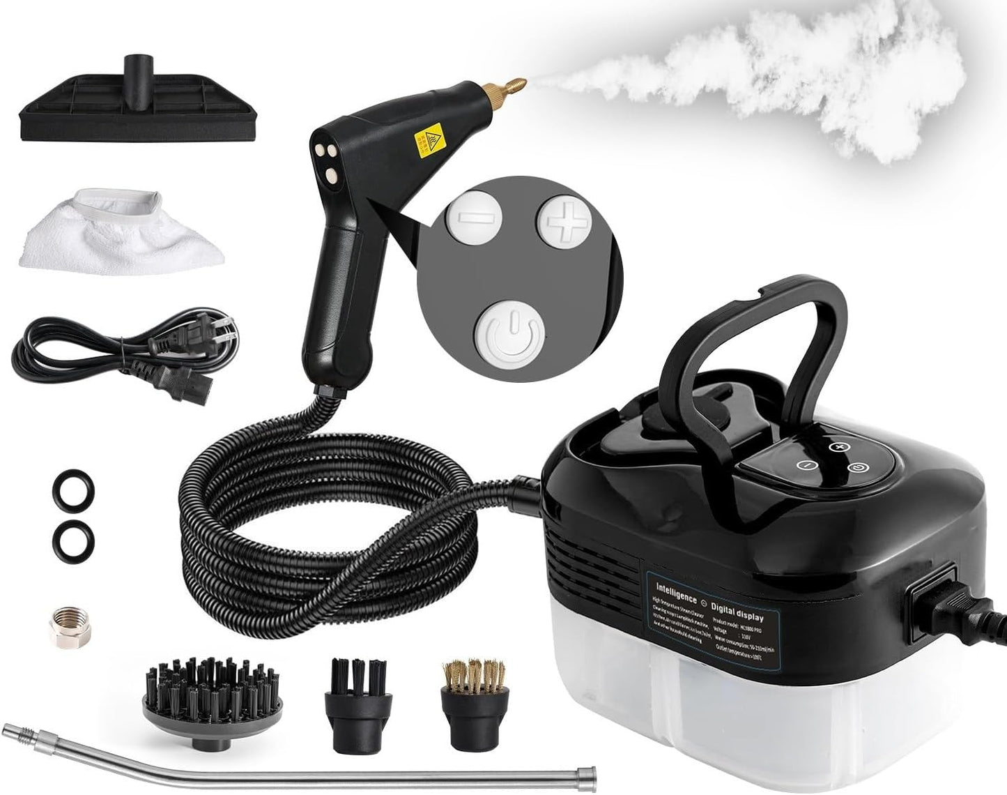 Handheld Steam Cleaner, 2500W Pressurized Multi-Surface Steam Cleaner for Home Use, Car Steamer For Cleaning Auto Detailing Kitchen Floors Tools