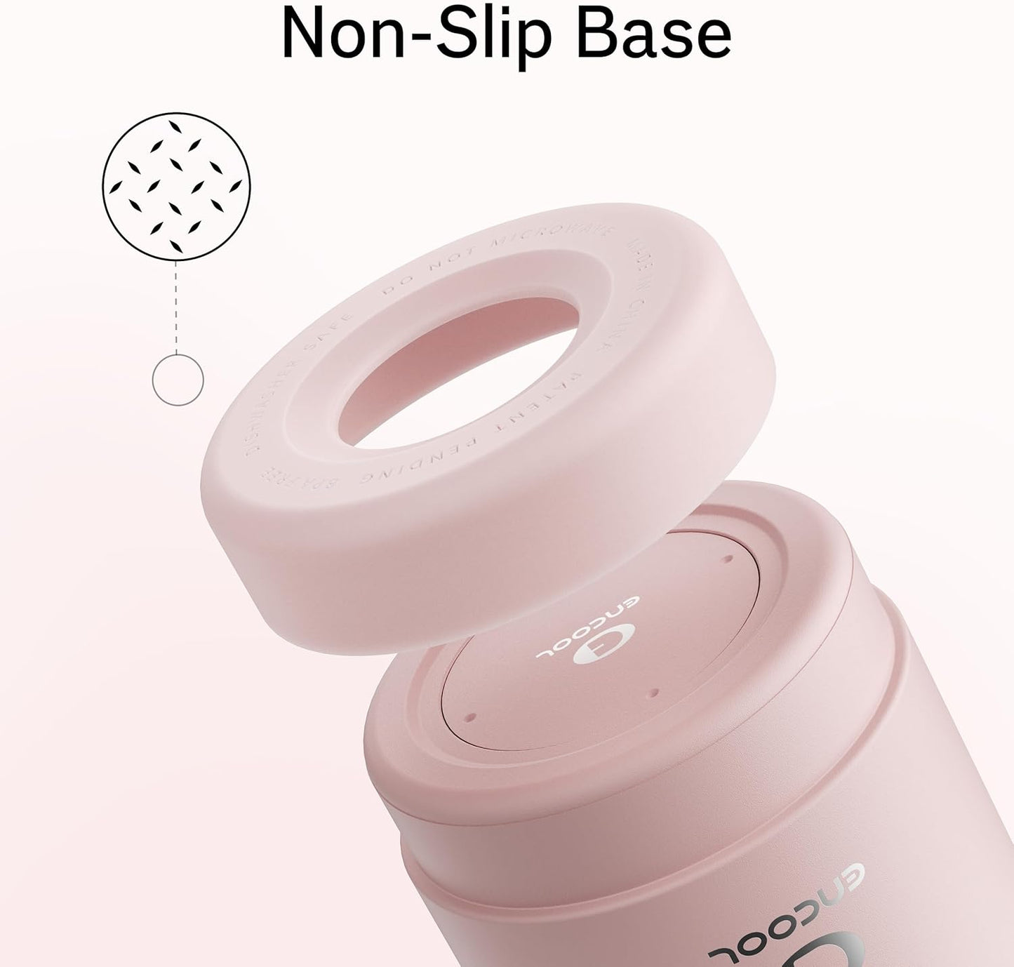 Insulated Water Bottle with Straw - Encool Stainless Steel Water Bottle, Reusable Leakproof and BPA-Free for Sports, Travel, Cold for 24 Hours, 24 oz, Cotton Candy