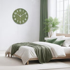 HZDHCLH Wall Clock 10 Inch Silent Non Ticking Wood Battery Operated Green - Image 8