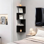 No-Drill Corner Shelf Wall Mount, 5-Tier Floating Corner Bookshelf - Image 12