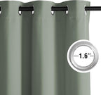 NICETOWN Blackout Curtains Grommet 2 Panels 72 Inches Long, Sage Green - Image 3
