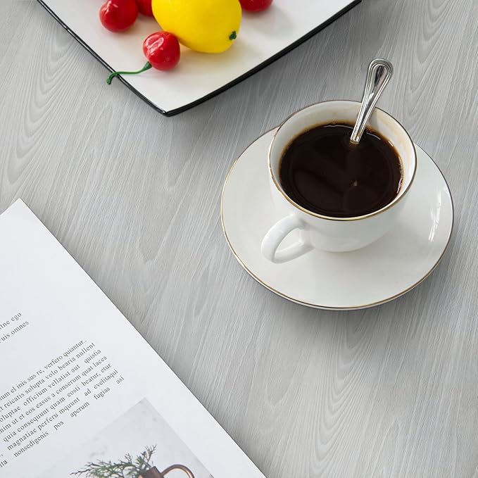 practicalWs 17.7"×393.7" Grey Wood Contact Paper, Waterproof Gray Wallpaper - Image 2
