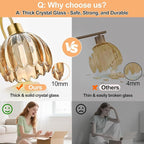 Bathroom Light Fixtures, 3-Light Brushed Gold Vanity Lights - Image 5