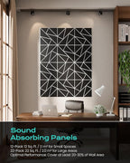 18-Pack Felt Acoustic Panels, Peel & Stick Sound Proof Foam Panels - Image 5