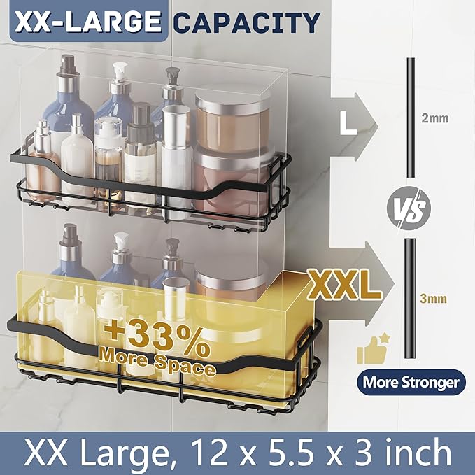 OMAIRA 3-Pack Shower Caddy - Image 3