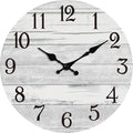 KECYET Wall Clock Battery Operated 8 Inch Gray Silent Non Ticking Country by KECYETWALLCLOCK