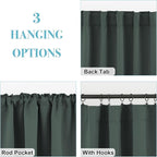RYB HOME Blackout Curtains 45 inches Long - Image 3