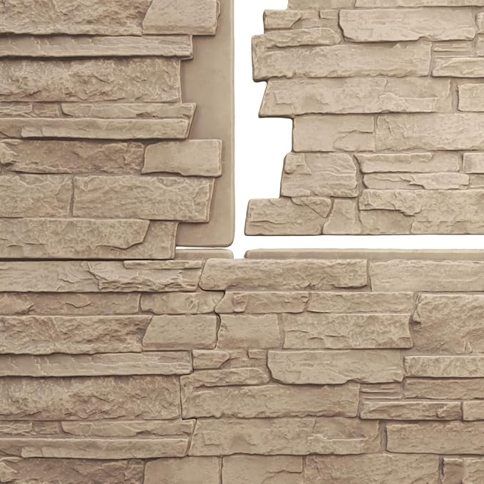EverStone Acadia Ledge Faux Stone Panel, Valley Spring Color - Image 9