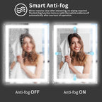 Koonmi 40"x32" LED Mirror for Bathroom, 90CRI Anti-Fog Vanity Mirror - Image 3