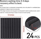 Focusound 24 Pack Grey Acoustic Foam Panels 1" x 12" x 12" Sound Proof Foam - Image 5