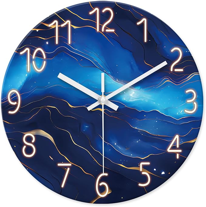 Glass Wall Clocks Battery Operated 14 Inch Modern Abstract Wall Clock by Constantplanet%E6%97%97%E8%88%B0%E5%BA%97