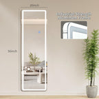 Koonmi LED Full Length Mirror, Lighted Floor Mirrors - Image 8
