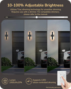 EDISHINE 2 Pack LED Outdoor Wall Lights Dimmable, 3000K 4000K 5000K, 15.7" - Image 5