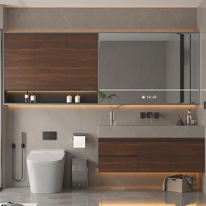 BOMENG Walnut Wood Contact Paper 32x354 inch Dark Brown Wood Wallpaper Peel and - Image 2
