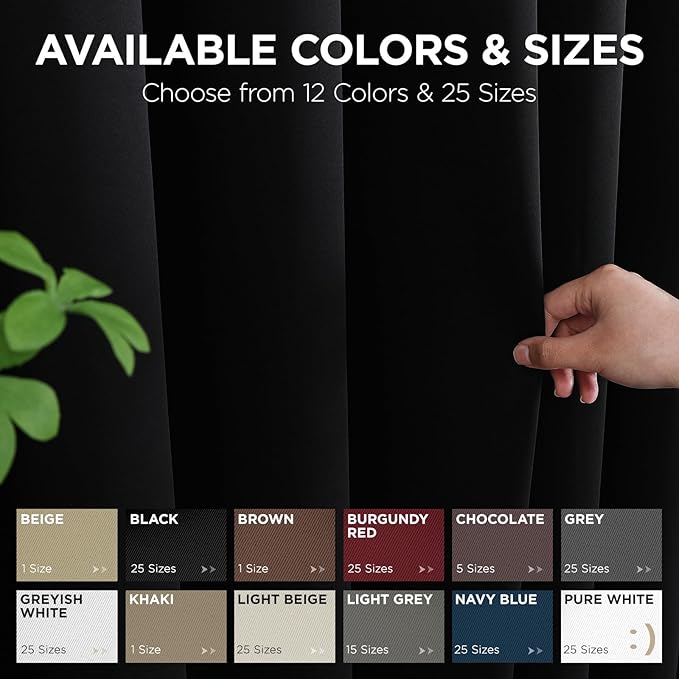 Joydeco Blackout Door Curtain for Doorway Privacy 80 Inches Long, Grommet - Image 7