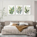 Bwodke Botanical Wall Art Plant Floral Watercolor Poster Canvas Prints Set of 3 - Image 6
